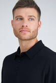 Long Sleeve 2-Color Pique Polo, Black view# 4