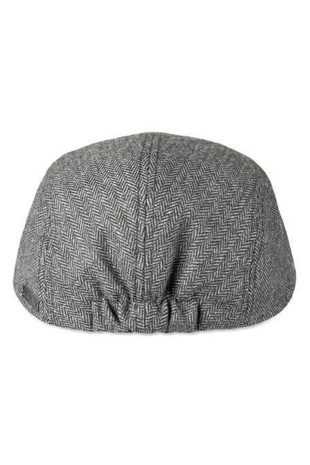 Brushed Herringbone Center Seam Flat Cap, Graphite view# 5