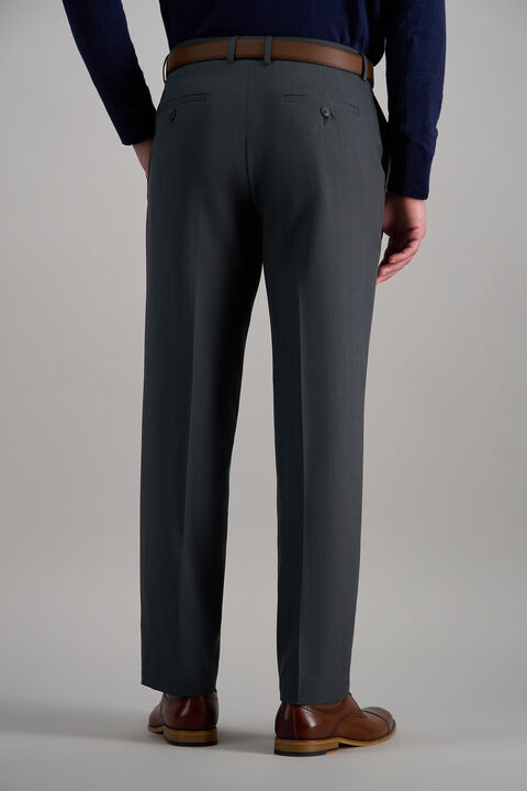 Travel Performance Stria Suit Pant, Dark Heather Grey view# 3