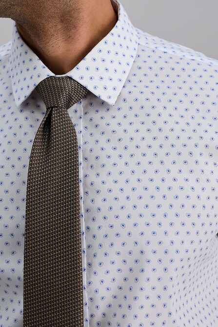 Premium Comfort Dress Shirt -  White &amp; Blue,  view# 5