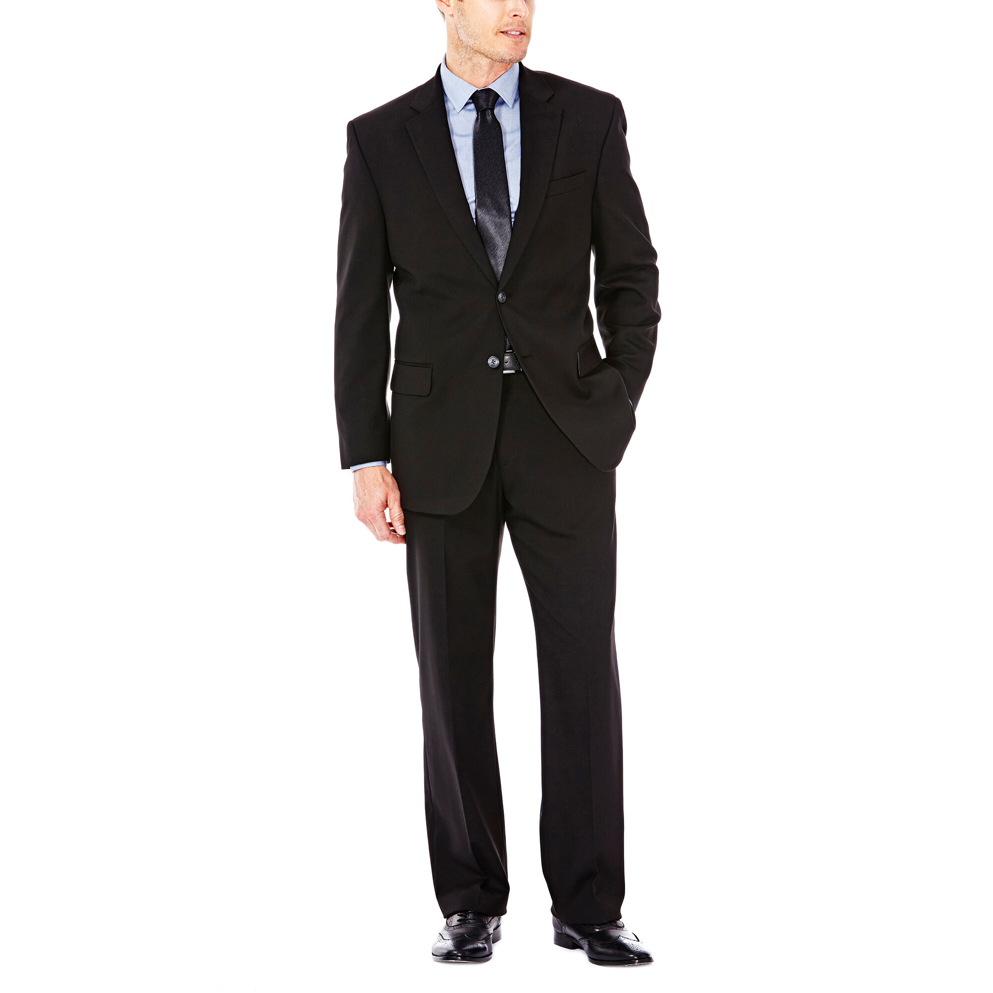 J.M. Haggar Premium Stretch Suit Jacket Black (HZ00182 Clothing Suits) photo
