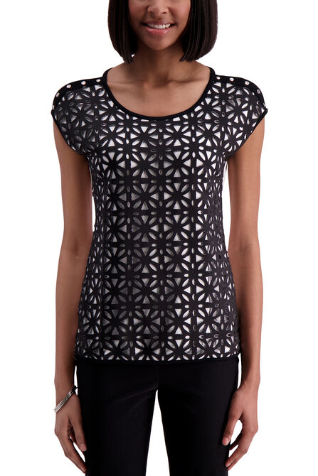 Laser Cut Top,  Black view# 1