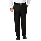 Big &amp; Tall J.M. Haggar Dress Pant - Sharkskin, Black view# 1