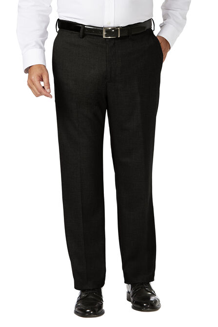 Big &amp; Tall J.M. Haggar Dress Pant - Sharkskin, Black view# 1