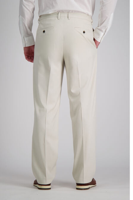 J.M. Haggar Premium Stretch Suit Pant - Flat Front, Natural view# 3