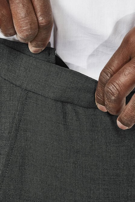 Big &amp; Tall J.M. Haggar Premium Stretch Suit Pant - Flat Front, Dark Heather Grey view# 4