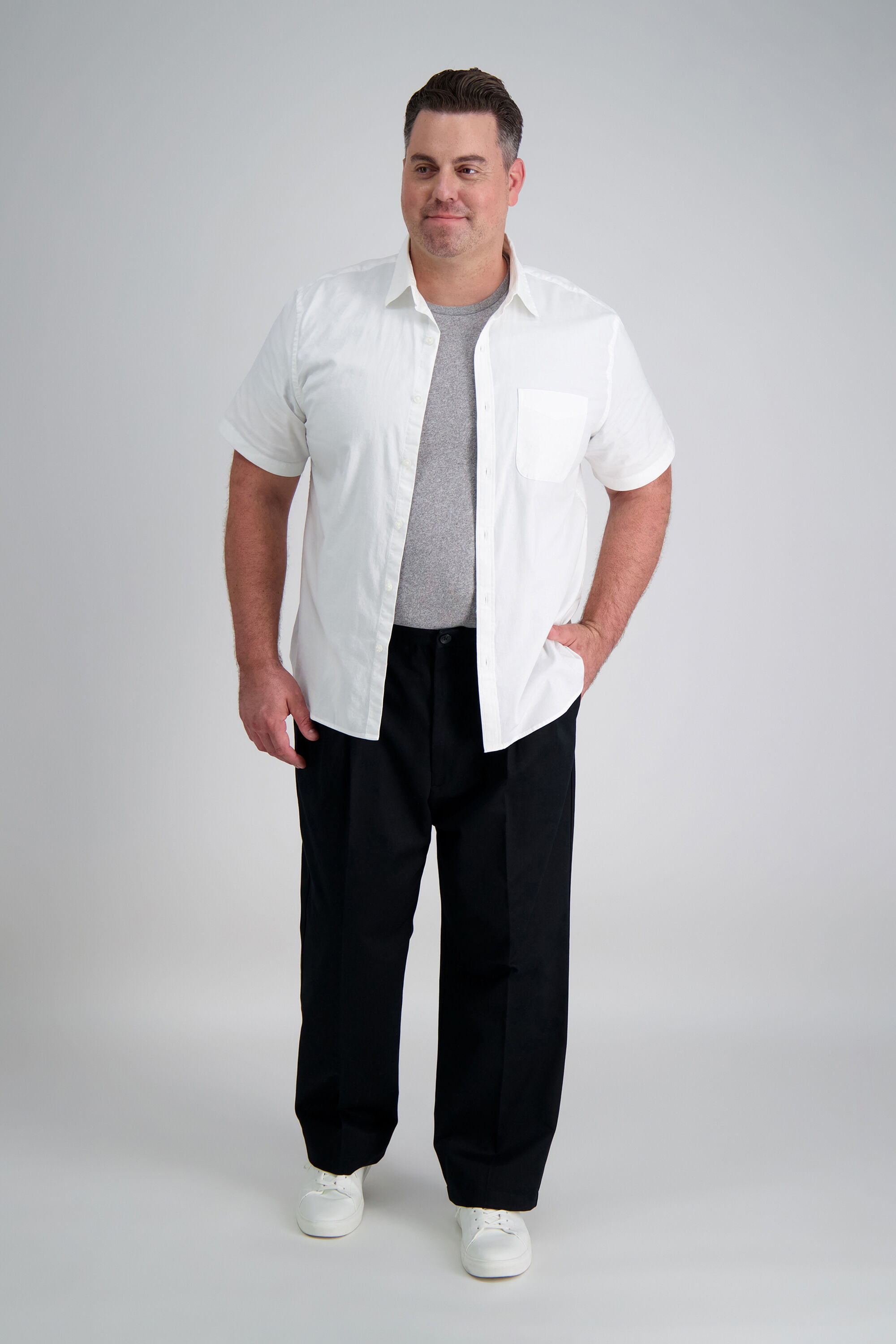 Haggar work to weekend classic fit pleated pants online