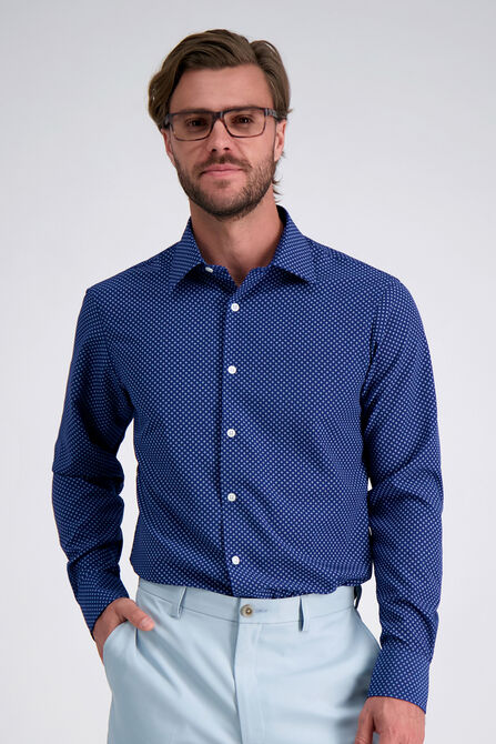 Smart Wash&trade; Dress Shirt - Navy , Navy view# 1