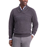 Texture Shawl Collar Sweater, Iron Htr view# 1