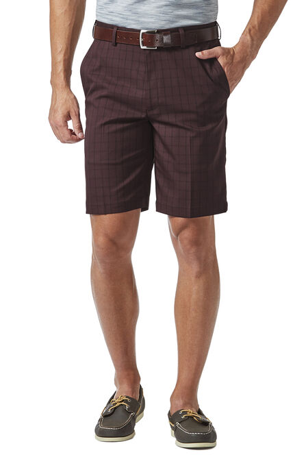 Cool 18&reg; Pro Graphic Windowpane Short, Wine view# 1