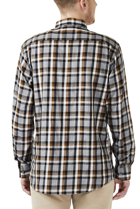 Long Sleeve Plaid , Charcoal view# 2