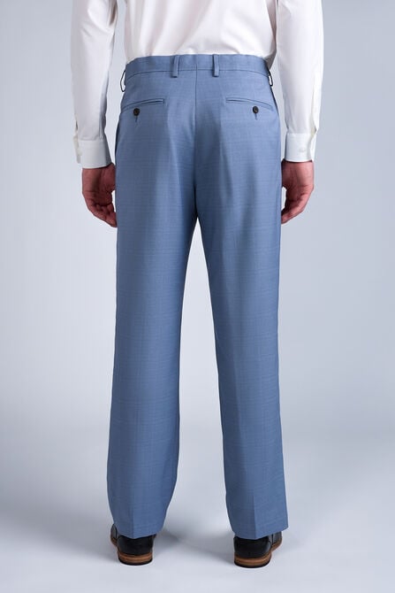 Premium Comfort Tonal Plaid Dress Pant, Chambray view# 4