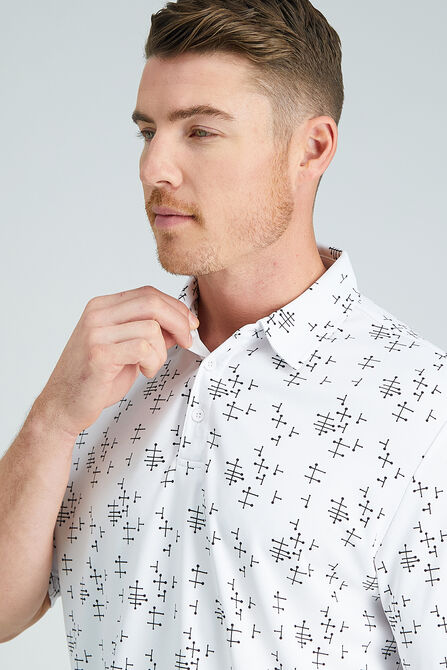 The Active Series&trade; Performance Ditsy Crosshatch Poly Polo ,  view# 3