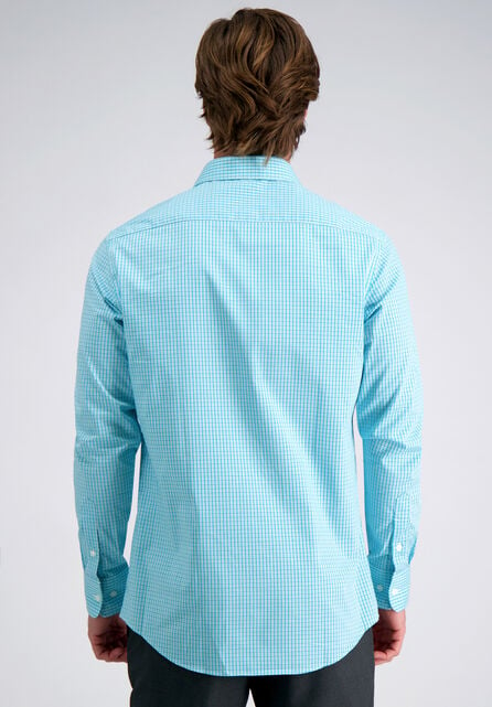 Aqua Plaid Premium Comfort Dress Shirt, Aqua