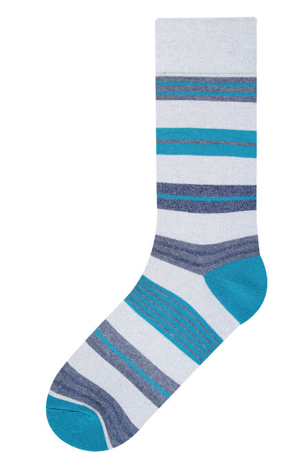 Avalon Stripe Socks, Turquoise view# 1