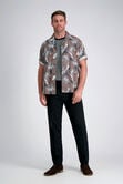 Short Sleeve Camp Shirt, Brown view# 3