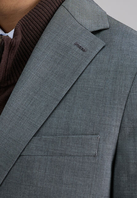 J.M. Haggar Medium Glen Plaid Suit Jacket, Chambray