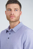Long Sleeve 2-Color Pique Polo, BLUE view# 5