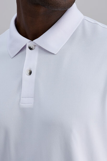Short Sleeve Pique Polo, White view# 4