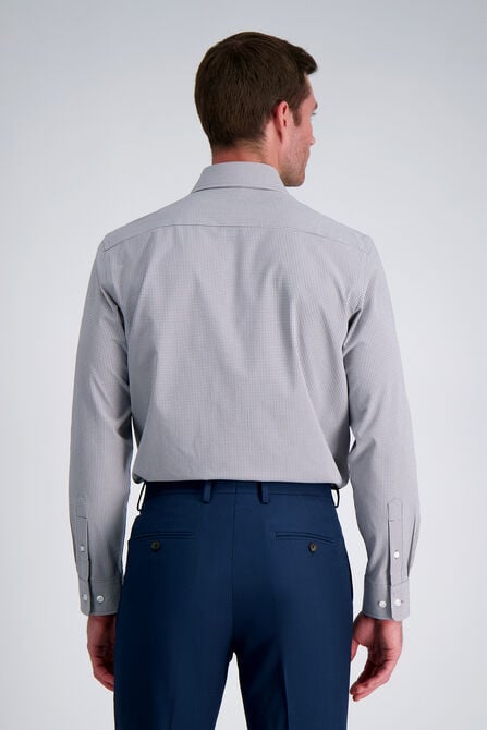 Smart Wash&reg; Dress Shirt - Grey Check, Grey view# 2