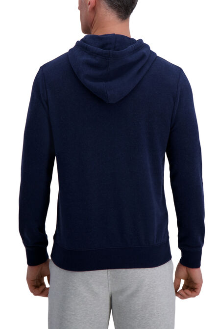 Pullover French Terry Fleece Hoodie Sweatshirt, Dark Navy view# 2