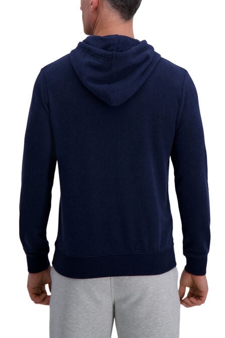 Pullover French Terry Fleece Hoodie Sweatshirt, Dark Navy view# 2