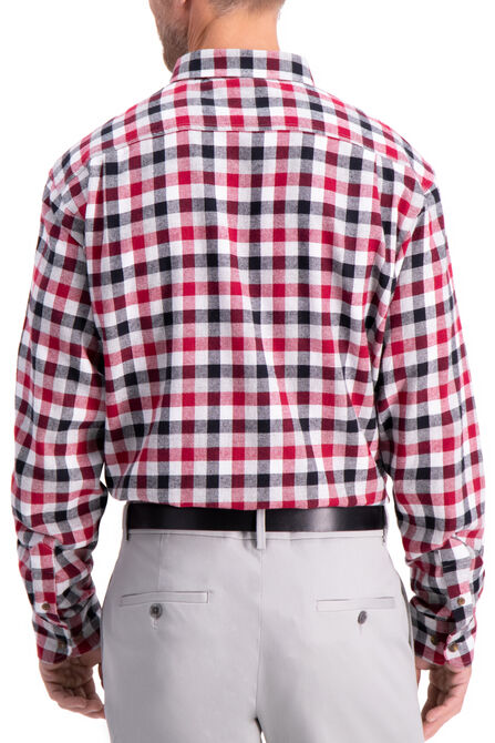 Heathered Gingham Flannel Shirt , Tibetan Red view# 2