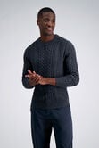 Long Sleeve Aran Cable Sweater, Charcoal Htr view# 1
