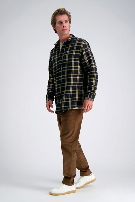 Long Sleeve Flannel Shirt, Mocha view# 4