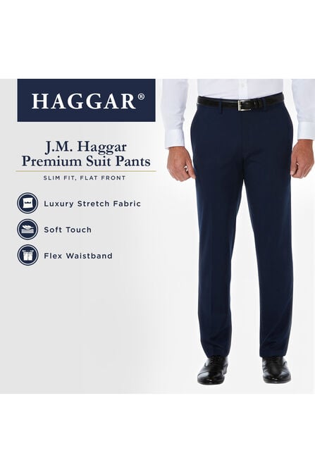J.M. Haggar Premium Stretch Suit Pant, Dark Navy view# 4