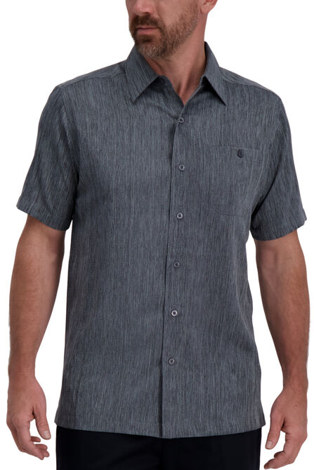 Vertical Marled Striped Microfiber Shirt,  view# 1