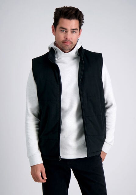 Puffer Vest - Moleskin, Black