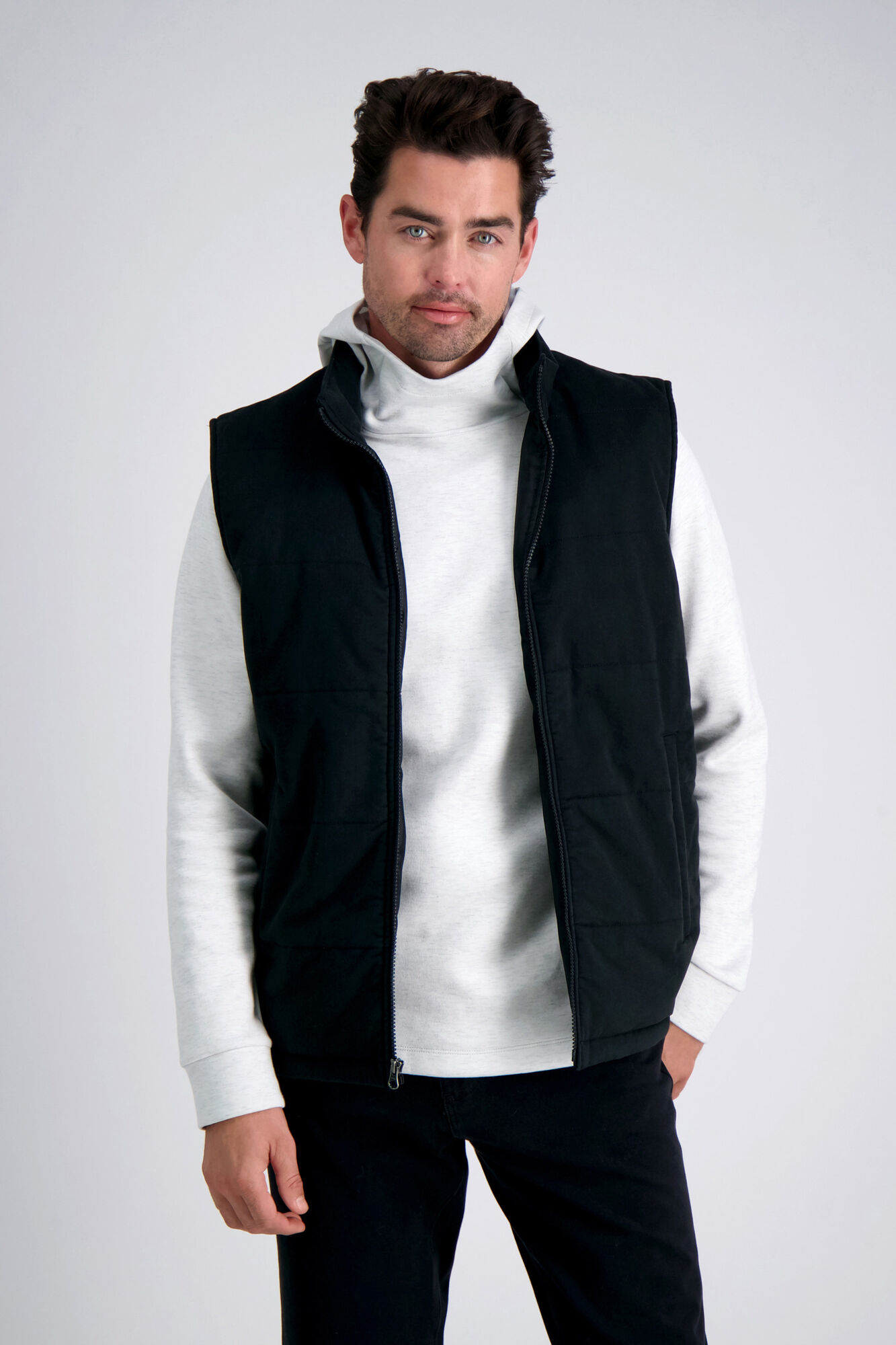 Haggar Puffer Vest - Moleskin Black (HQ00057 Clothing Shirts & Tops) photo