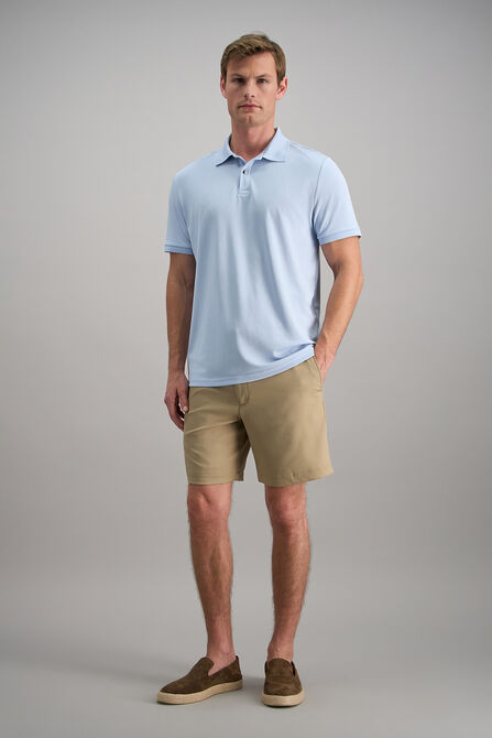 Short Sleeve Pique Polo, Sky view# 3