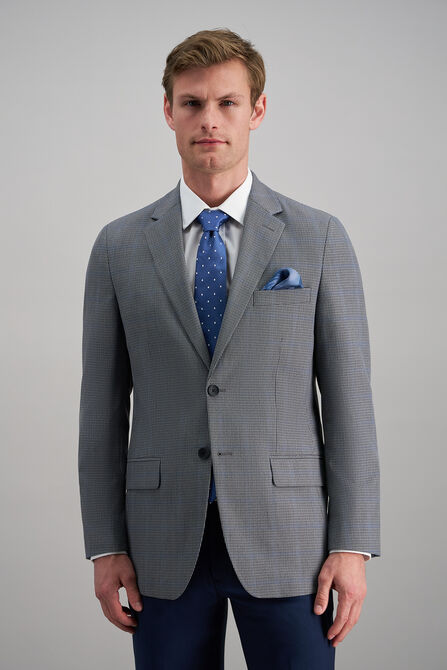 J.M. Haggar Houndstooth Windowpane Sport Coat, Med Grey view# 1