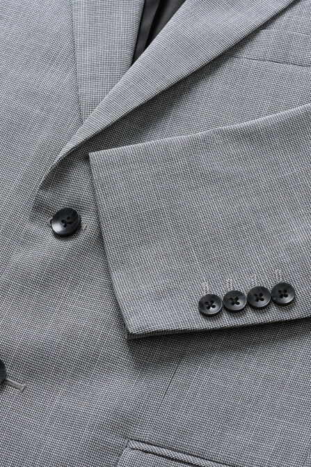 J.M. Haggar Micro Houndstooth Suit Jacket, Med Grey view# 6