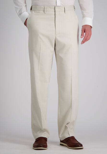 J.M. Haggar Premium Stretch Suit Pant - Flat Front, Natural