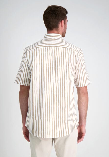 Short Sleeve Stripe Shirt, Khaki