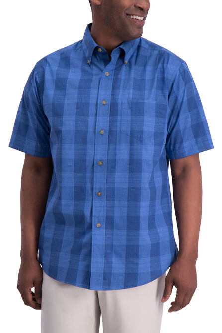 Solid Hatch Button Down Shirt, Turquoise / Aqua view# 1