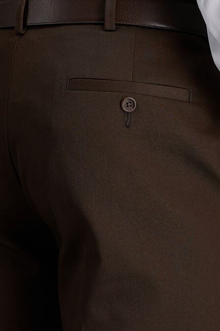 Premium No Iron Khaki,  Chocolate view# 2