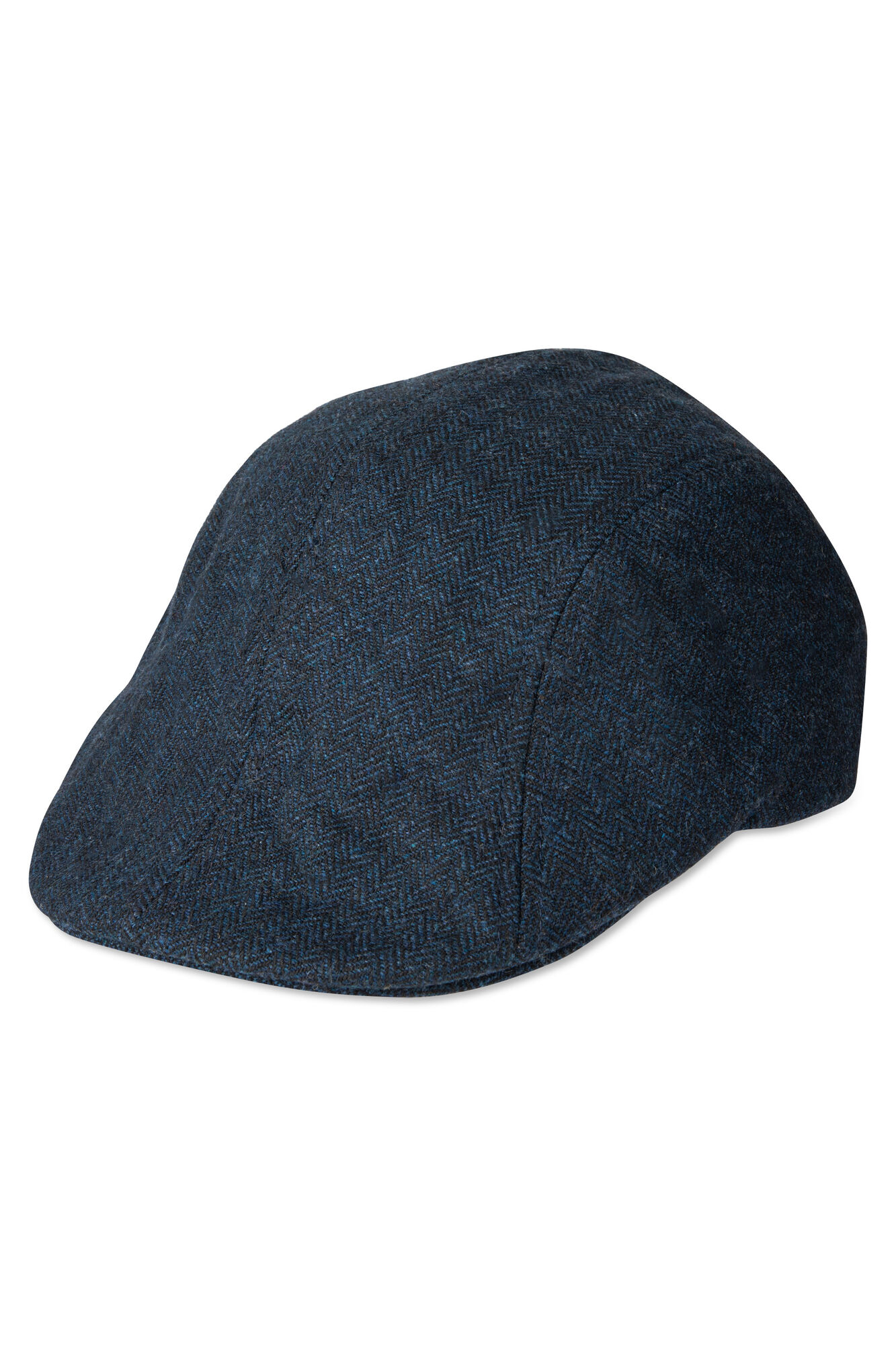 Haggar Brushed Herringbone Center Seam Flat Cap Blue (45HH080001) photo