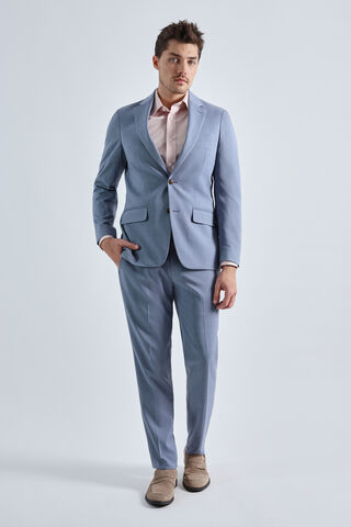 Smart Wash&reg; Tonal Plaid Suit Jacket, Chambray