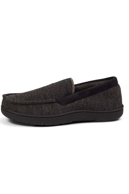 Textured Venetian Slippers, Graphite view# 4