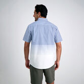Blue Ombre Medallions Cotton Shirt, Marine Blue view# 2