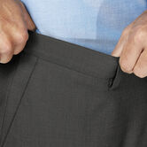 J.M. Haggar Dress Pant - Sharkskin, Dark Heather Grey view# 4