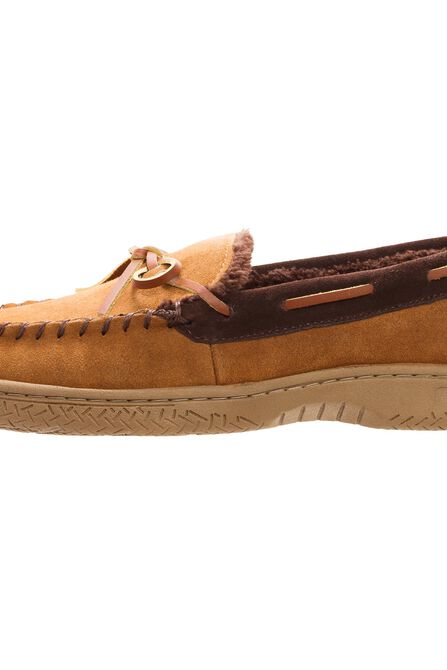 Genuine Suede Moccasin, Khaki view# 4