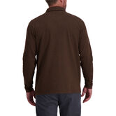 Quarter Zip Rib Knit Sweater,  Chocolate Heather view# 2