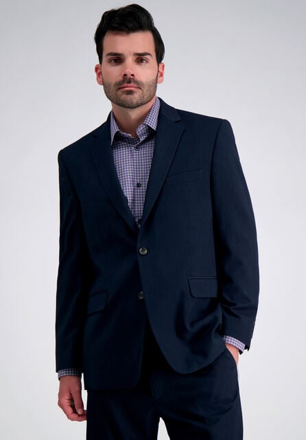 J.M. Haggar Micro Herringbone Suit Jacket, Navy