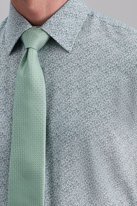 Smart Wash&reg; Dress Shirt - Forest Floral Print, Medium Green view# 5