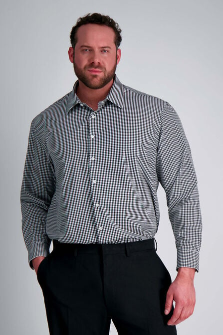 Big Smart Wash&reg; Dress Shirt - Black Check, Black view# 1